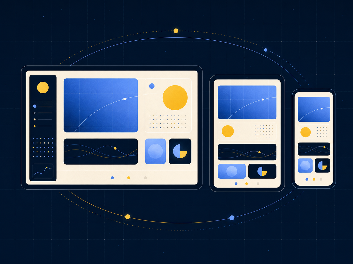 Vectorillustratie van een responsive designsysteem